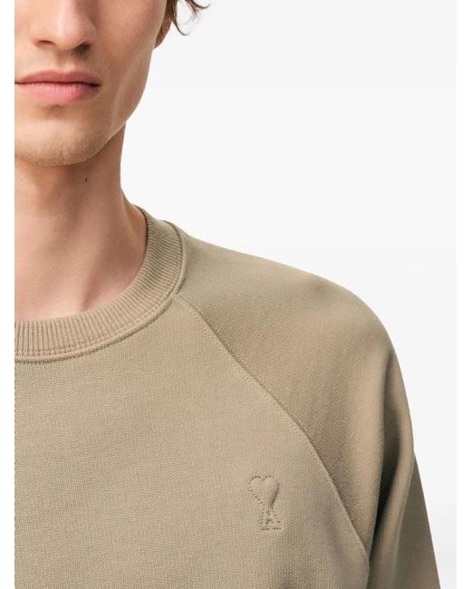 AMI Natural Small Embossed Sweatshirt for men