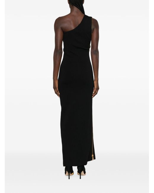 Elisabetta Franchi Black Knit Midi Dress