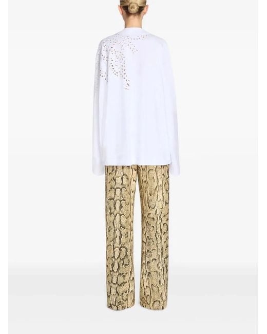 Dries Van Noten Natural Jacquard Pants