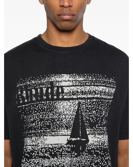 Rhude Black Lago Trasimeno Tee for men