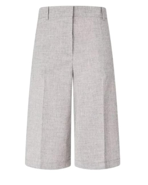 Pinko Gray Linen Shorts