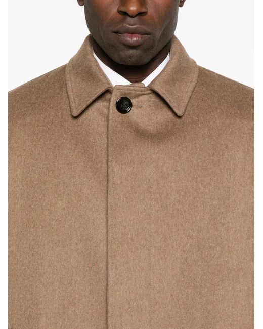 Lardini Brown Wool Coat for men