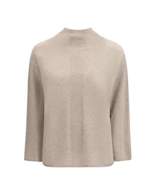 Max Mara Pure White Cashmere Sweater Kashmir/Capra Hircus