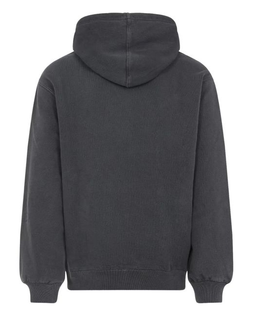 Carhartt Gray Logo Cotton Hoodie for men