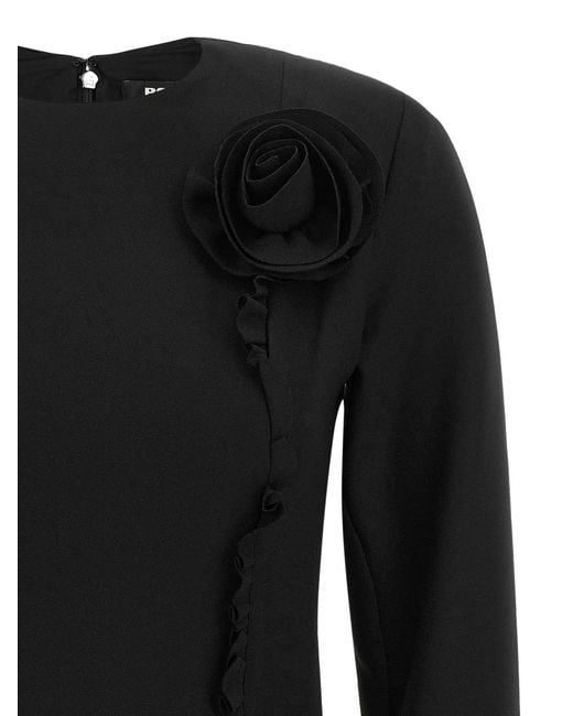 ROTATE BIRGER CHRISTENSEN Black Rotate Birger Christensen Crêpe Dress