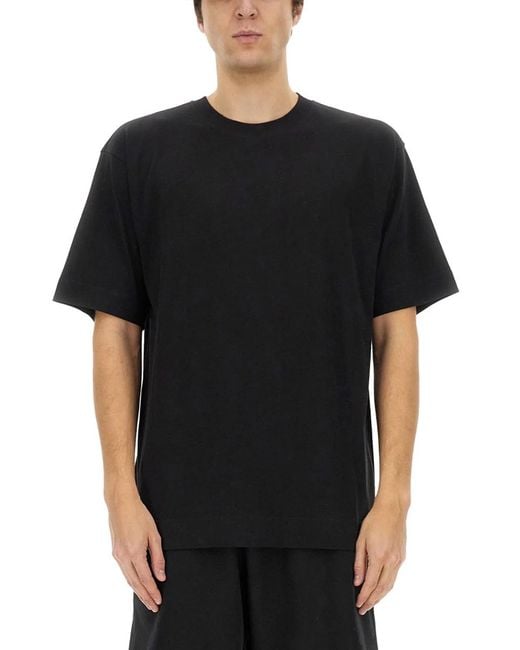 Dries Van Noten Black Cotton T-Shirt for men