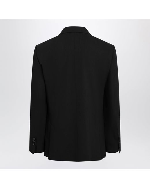 AMI Black Straight Wool Blazer for men