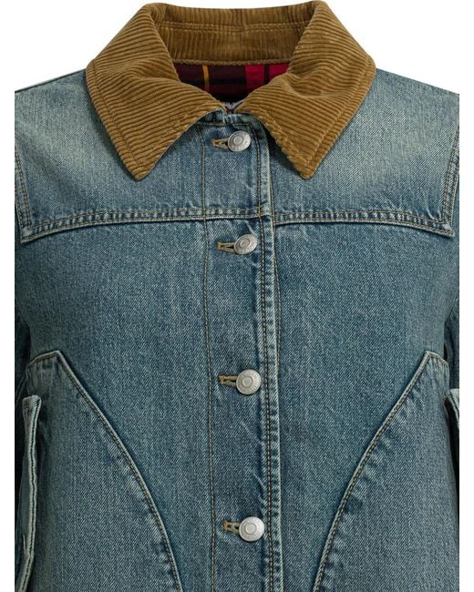 McQueen Blue Cotton Jacket