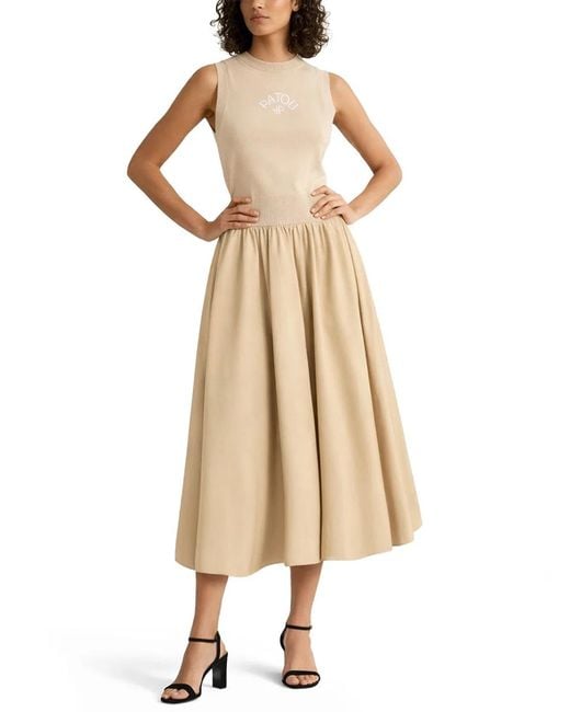 Patou Natural Cotton Maxi Skirt