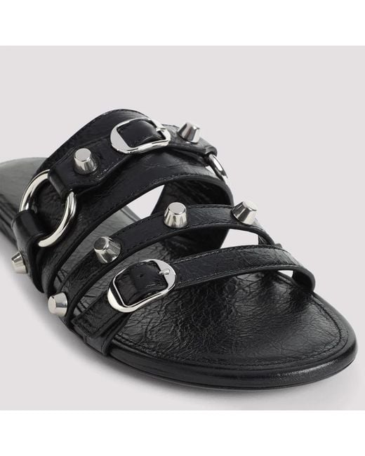 Balenciaga Black City Leather Mules