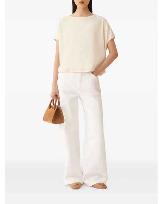 Fabiana Filippi Natural Cotton Elastane T-Shirt