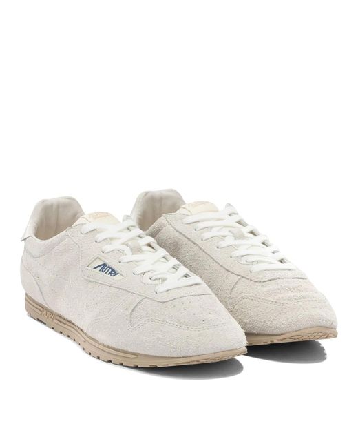 Autry White Cow Nylon Sneakers Slip-On for men