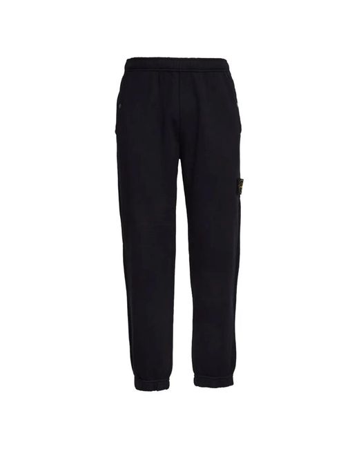 Stone Island Blue Regular Fit Jogger Trousers With Seasonal Pocket for men