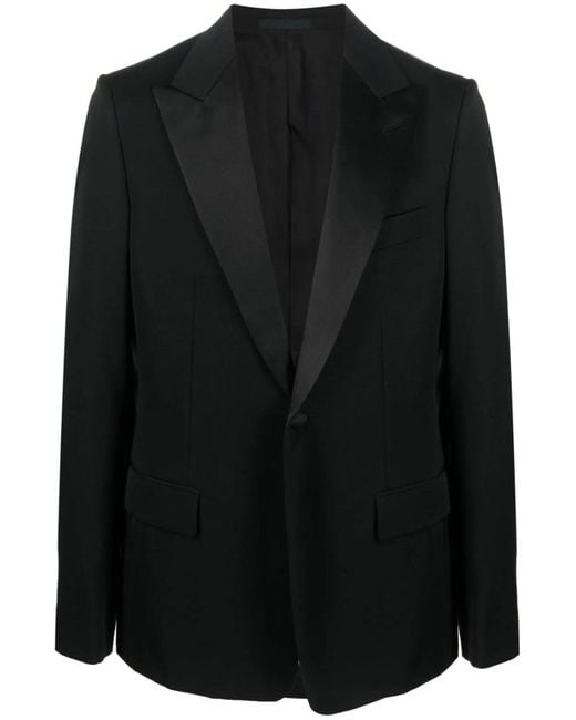 Lanvin Black Peak Collar Tuxedo Jacket for men
