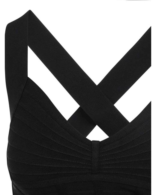 Elisabetta Franchi Black Shaping Midi Dress