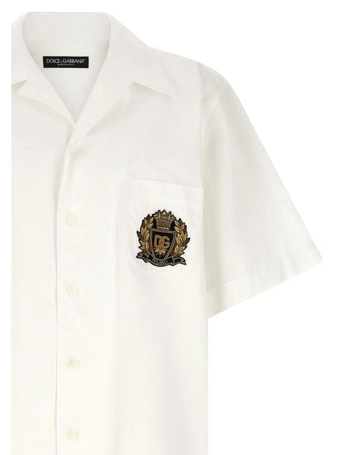 Dolce & Gabbana White Dolce & Gabbana 'Hawaii' Shirt for men