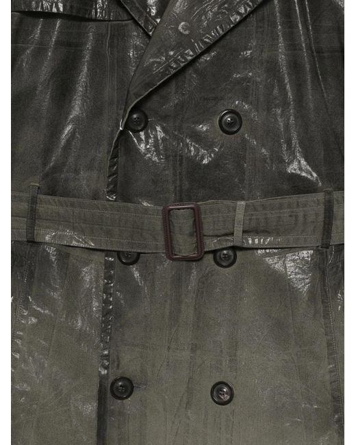 Maison Margiela Gray Leather Coat