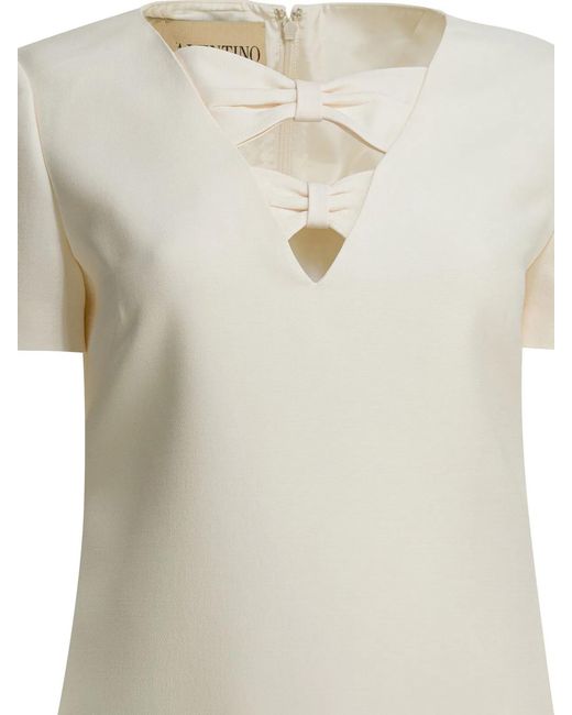 Valentino Natural Virgin Wool Silk Dress