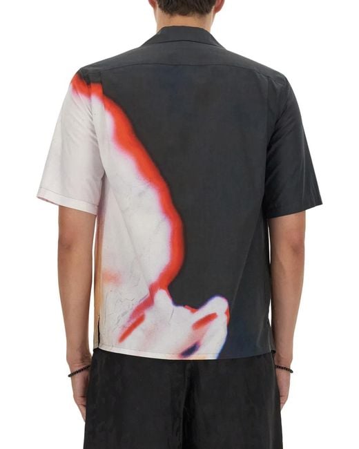 McQueen Red Hawaiian Shirt for men