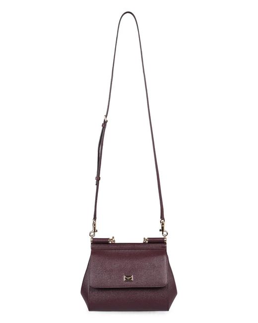 Dolce & Gabbana Purple Dolce & Gabbana Borsa A Mano Sicily Medium