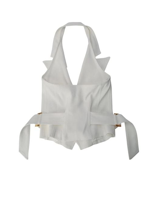 Elisabetta Franchi White Gilet