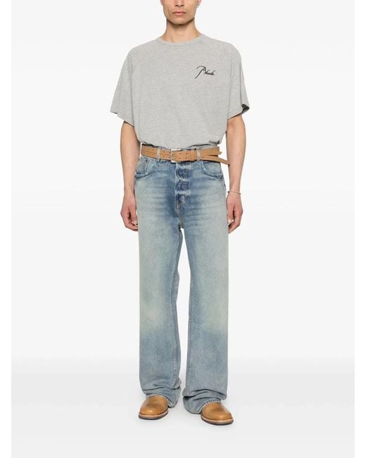Rhude Gray Classique Raglan Tee for men