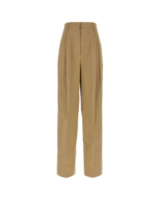 Prada Natural Camel Cotton Pant