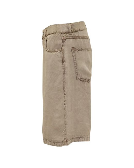 DIESEL Gray Tonal Stitching Viscose Shorts