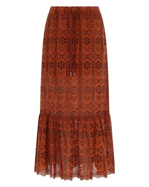 Paul Smith Brown Gonna Lunga Traforata