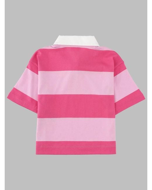 Lacoste Pink Lcg Stripe Polo Z4H