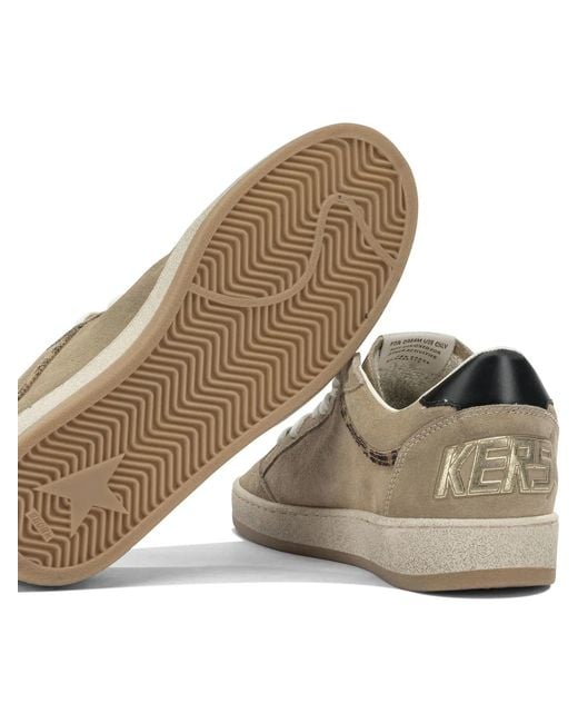 Golden Goose Deluxe Brand Brown "Ball Star" Low-Top Sneakers