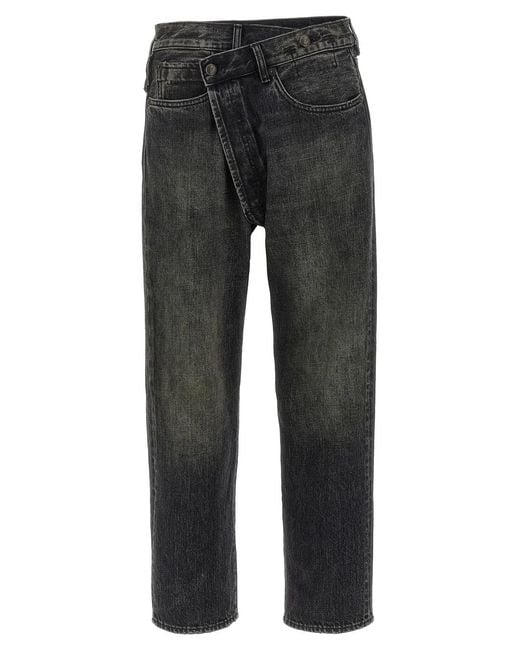 R13 Gray 'Crossover' Jeans
