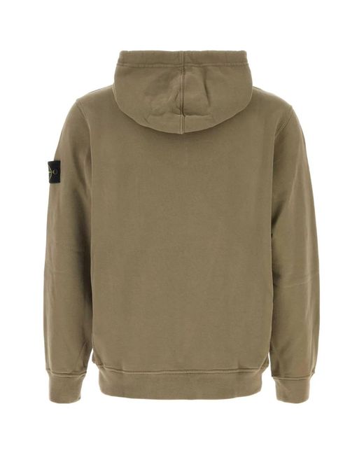 Stone Island Green Hoodie Sweater for men