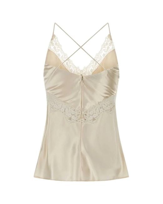 Alberta Ferretti Natural Top