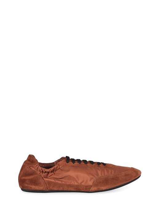 Prada Brown Collapse Low-Top Sneakers for men