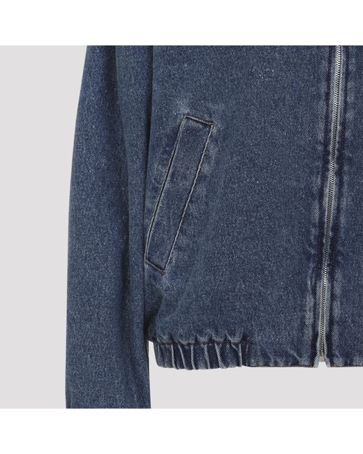 Miu Miu Blue Denim Bomber Jacket