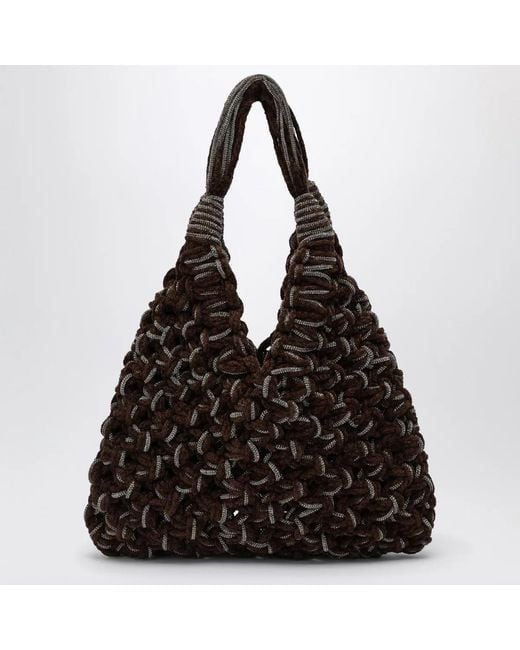 HIBOURAMA Black Vannifique Crystal Bag