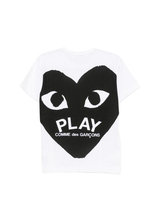 Comme des Garçons White Heart Cotton T-Shirt