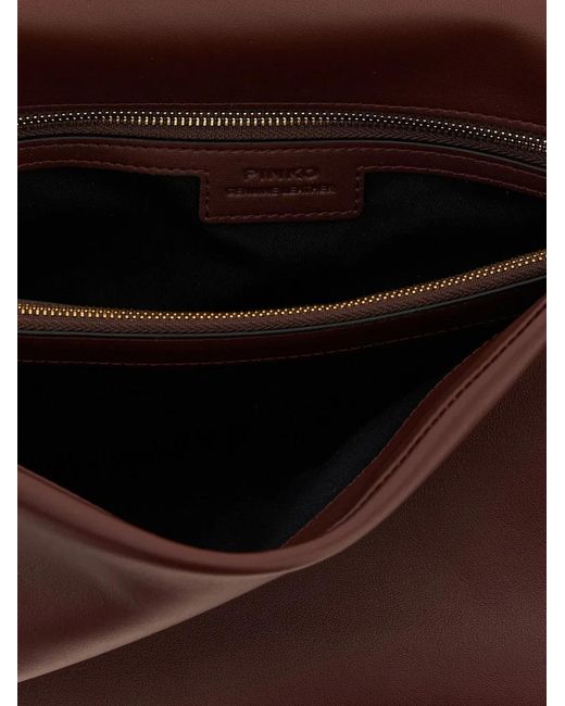 Pinko Brown Soft Finish Flap Bag