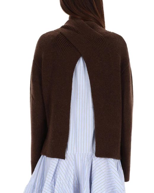 Ganni Black Wool Blend Sweater