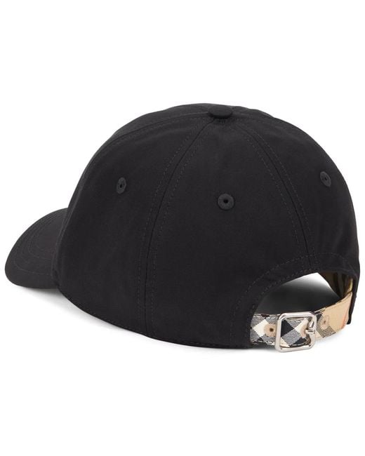 Burberry Black Cap With Visor for men