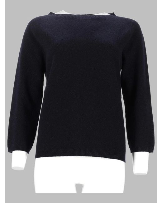 Fabiana Filippi Blue Cashmere Blend Knit Sweater