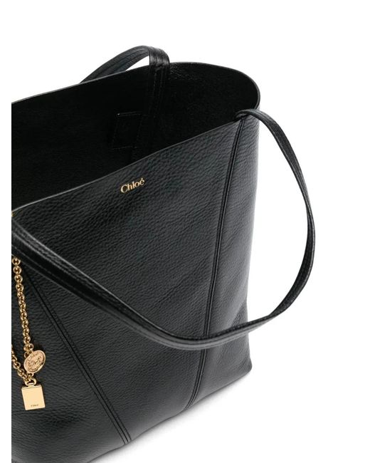 Chloé Black Chloe Spin Tote Bag