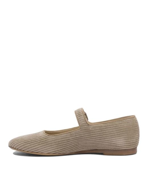Le Monde Beryl White Le Monde Beryl Velvet Ballerinas