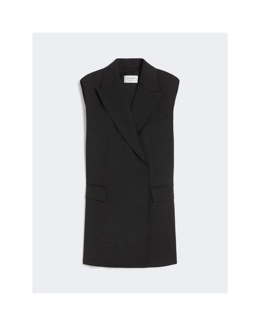 Max Mara Black Spxalbero Sleeveless Blazer