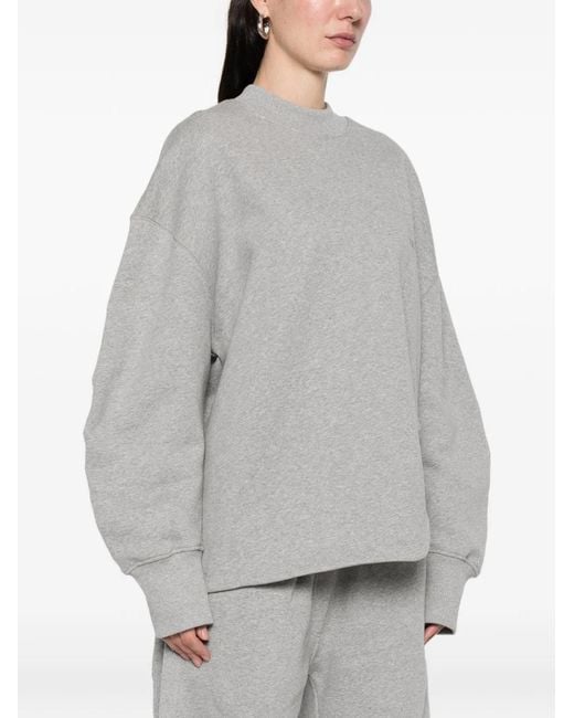 The Attico Gray Round Neck Sweatshirt
