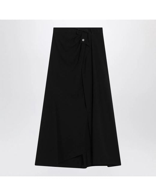 Balenciaga Black Draped Skirt