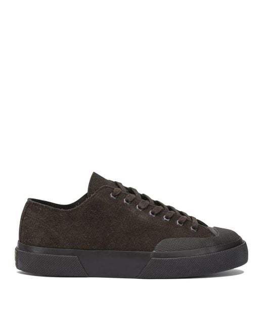 Superga Black Leather Sneakers for men