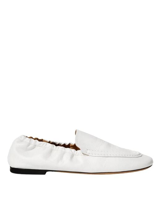 Odissi White Juno Nappa Leather Loafers