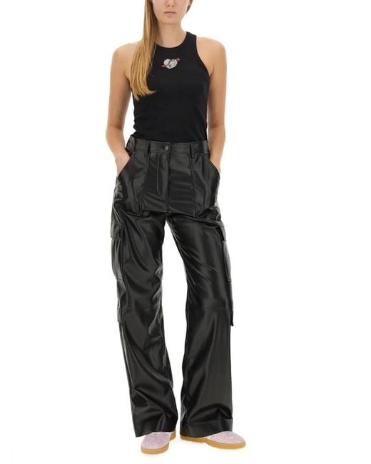 MSGM Black Cotton Tops